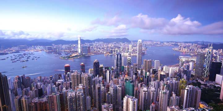   Vista a la Ciudad de Hong Kong