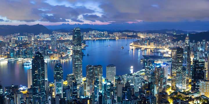 Vista a La Ciudad de Hong Kong